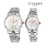 [TANDY] Signature Luxury Couple Metal Watch T-3915 – 11 Austrian Stones for a Luxurious Design, Elegant and Timeless for Couples